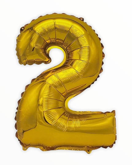 Balon din Folie în Formă de Cifră – 40 cm, Auriu
