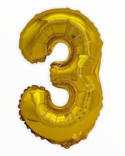Balon din Folie în Formă de Cifră – 40 cm, Auriu