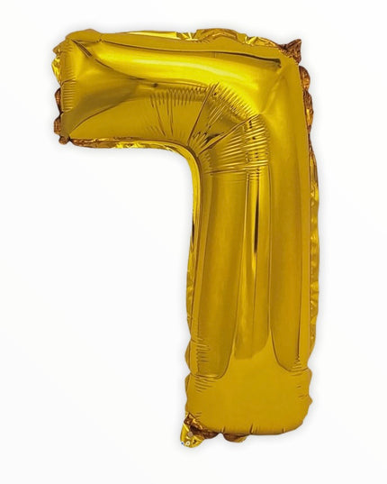 Balon din Folie în Formă de Cifră – 40 cm, Auriu