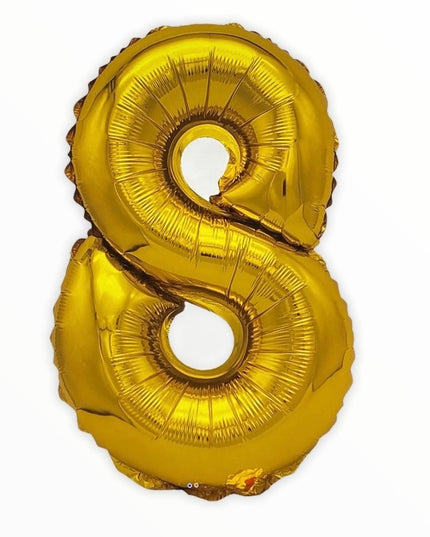 Balon din Folie în Formă de Cifră – 40 cm, Auriu