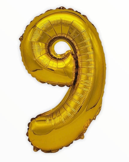 Balon din Folie în Formă de Cifră – 40 cm, Auriu