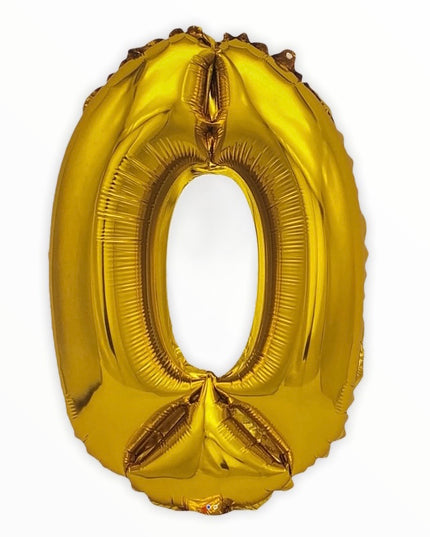 Balon din Folie în Formă de Cifră – 40 cm, Auriu