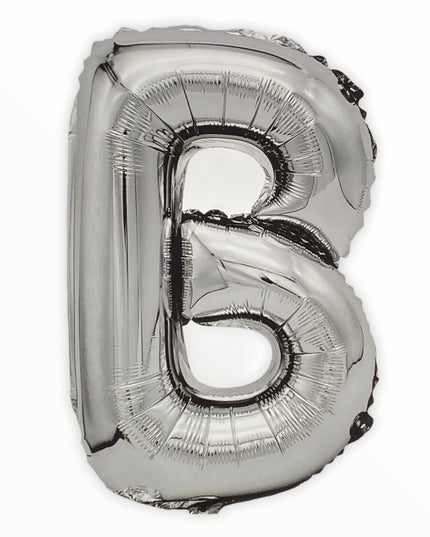 Balon din Folie în Formă de Literă – 45 cm, Argintiu