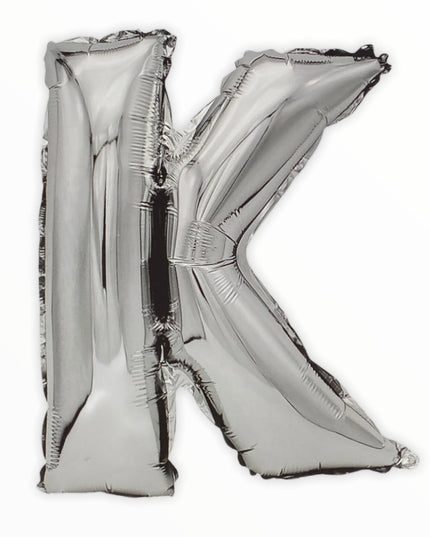 Balon din Folie în Formă de Literă – 45 cm, Argintiu