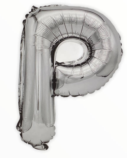 Balon din Folie în Formă de Literă – 45 cm, Argintiu