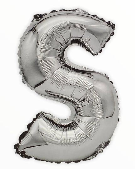 Balon din Folie în Formă de Literă – 45 cm, Argintiu