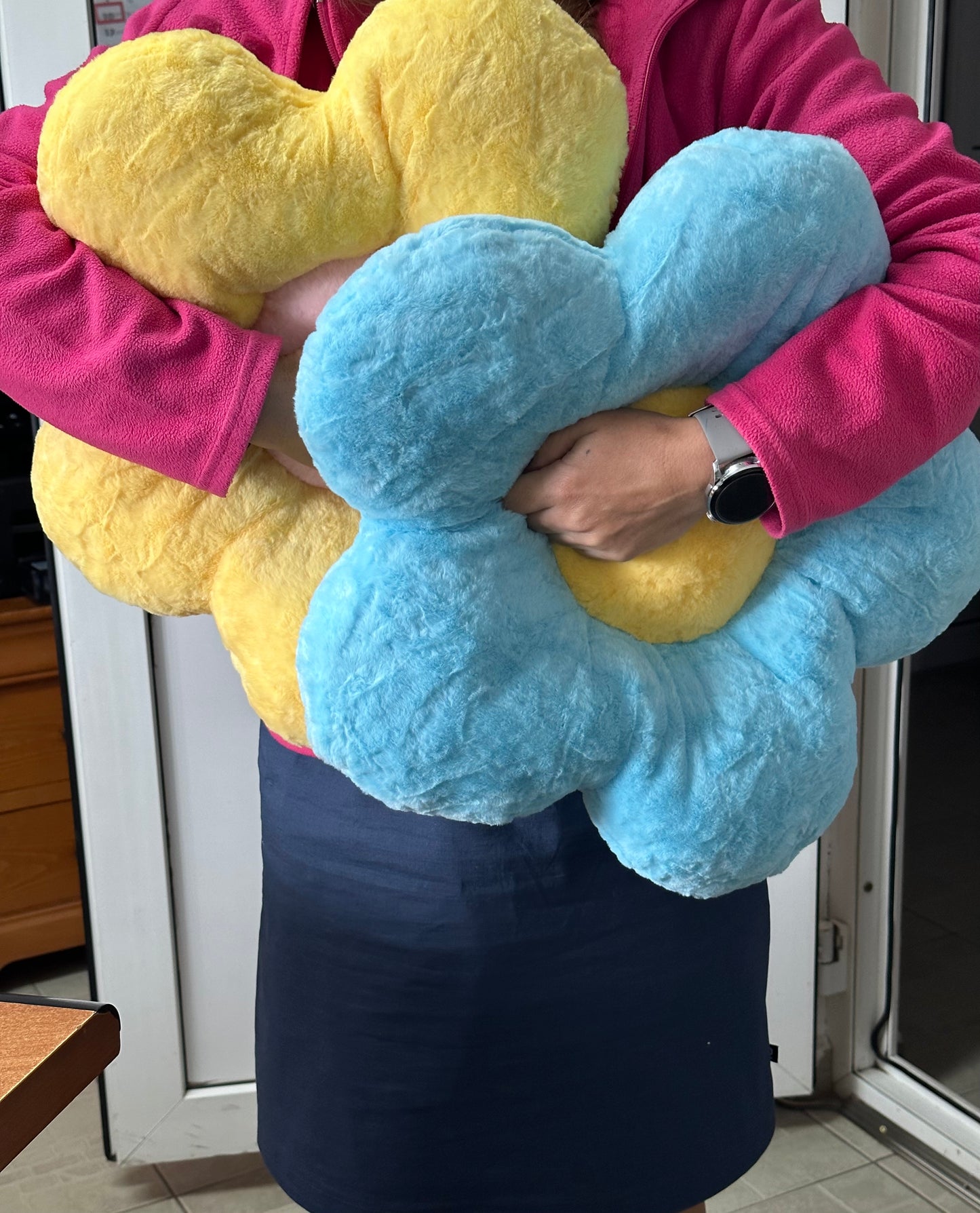 Pernă pluș Floare 48cm