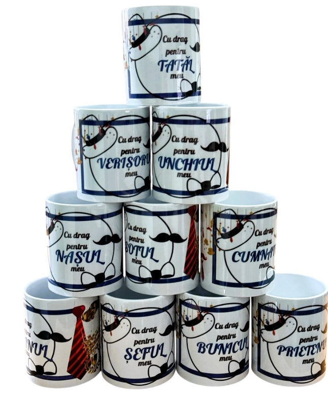 Cană cu mesaj pentru Bărbați 330ml