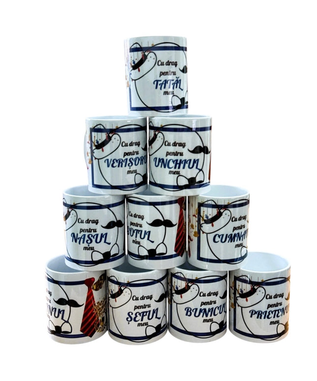 Cană cu mesaj pentru Bărbați 330ml