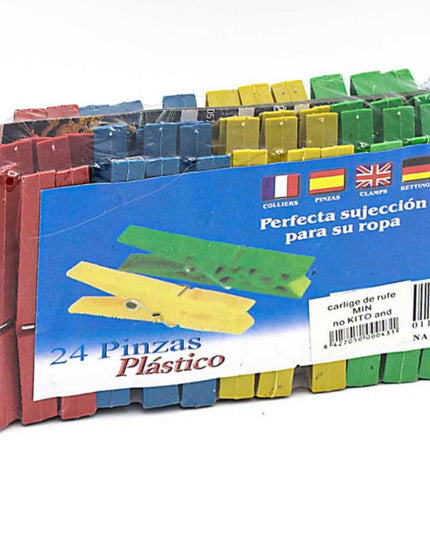Cârlige de rufe Plastic 24/set. 9cm