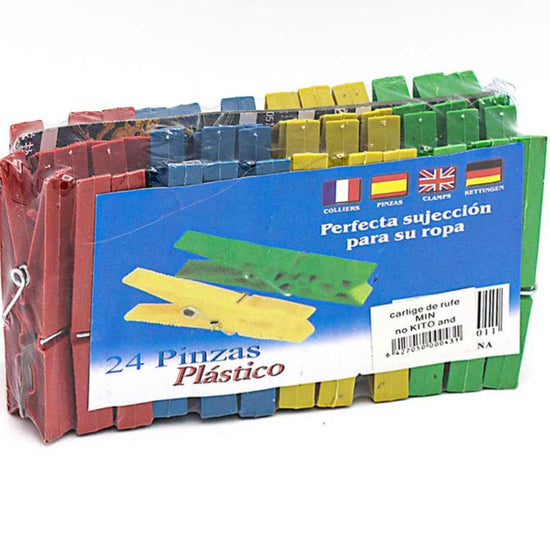 Cârlige de rufe Plastic 24/set. 9cm