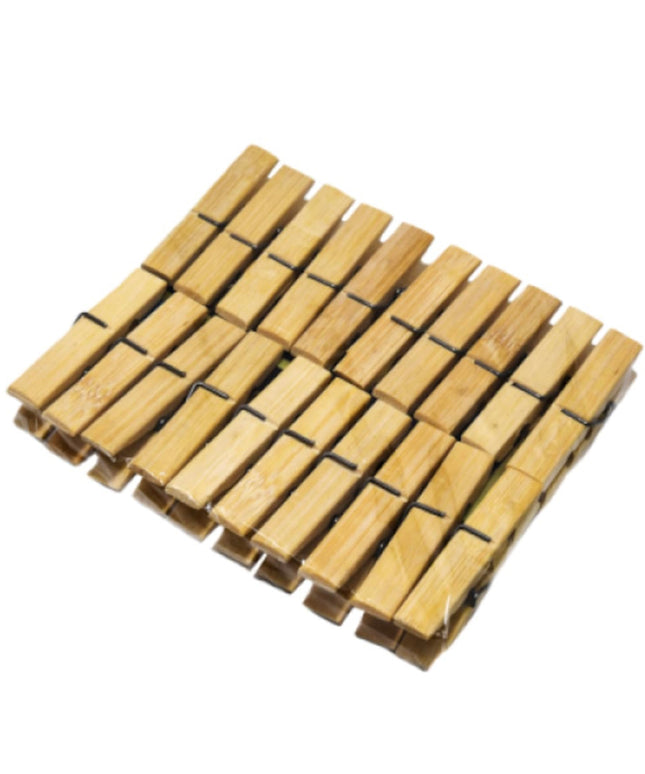 Cârlige rufe din Bambus 20/set