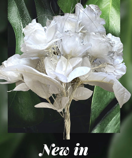 Buchet mireasă cu sclipici 40cm