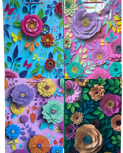 Pungă cadou Flori 12/set. 43cm