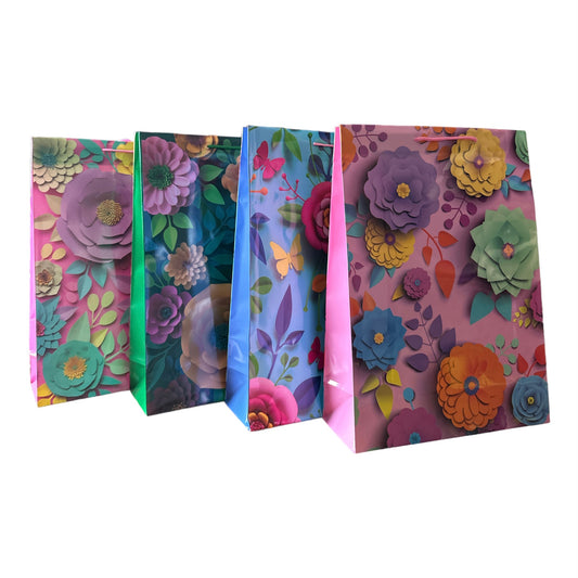 Pungă cadou Flori 12/set. 43cm
