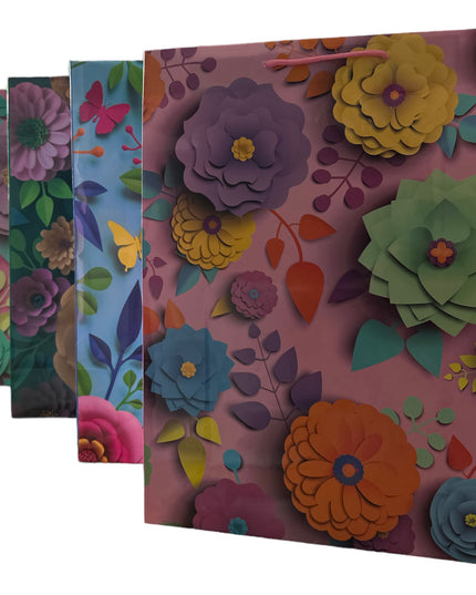 Pungă cadou Flori 12/set. 43cm