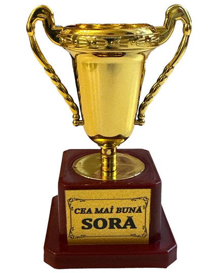 Cupă plastic cu mesaj F 12cm