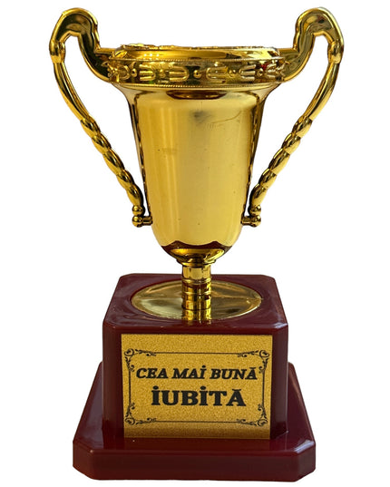 Cupă plastic cu mesaj F 12cm