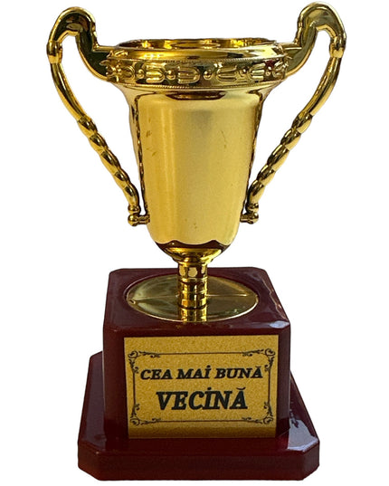 Cupă plastic cu mesaj F 12cm