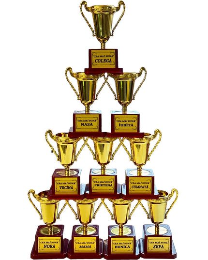 Cupă plastic cu mesaj F 12cm