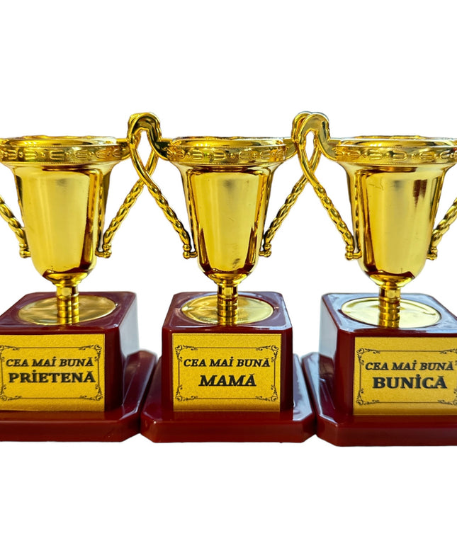 Cupă plastic cu mesaj F 12cm