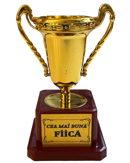 Cupă plastic cu mesaj F 12cm