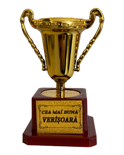 Cupă plastic cu mesaj F 12cm