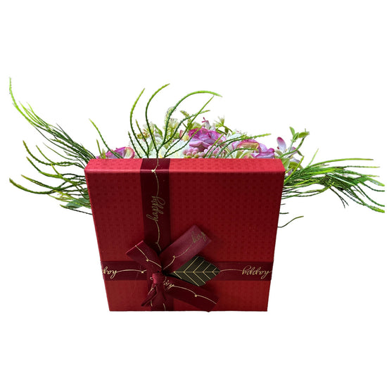 Aranjament floral cutie roșie M