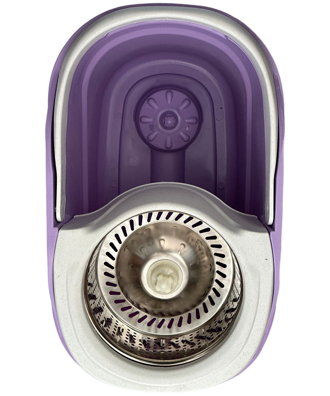 Găleată cu mop rotativ și dublă centrifugare.