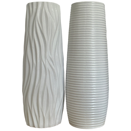 Vază ceramică albă B 30cm