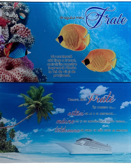 Tablou decorativ din sticlă cu mesaj pentru Frate