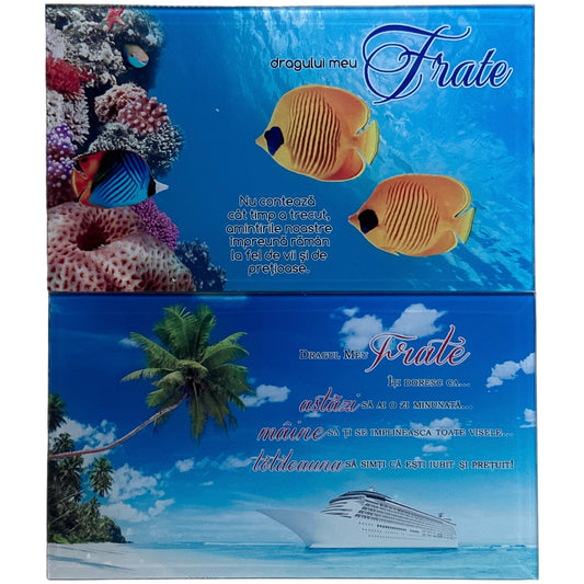 Tablou decorativ din sticlă cu mesaj pentru Frate