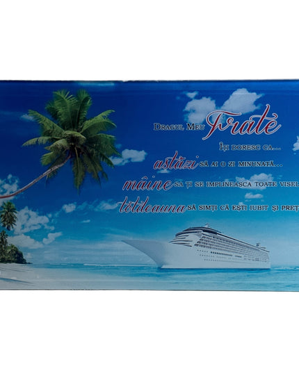 Tablou decorativ din sticlă cu mesaj pentru Frate