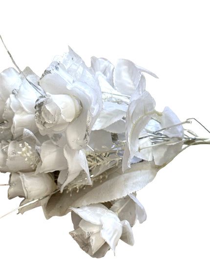 Buchet mireasă cu sclipici 40cm