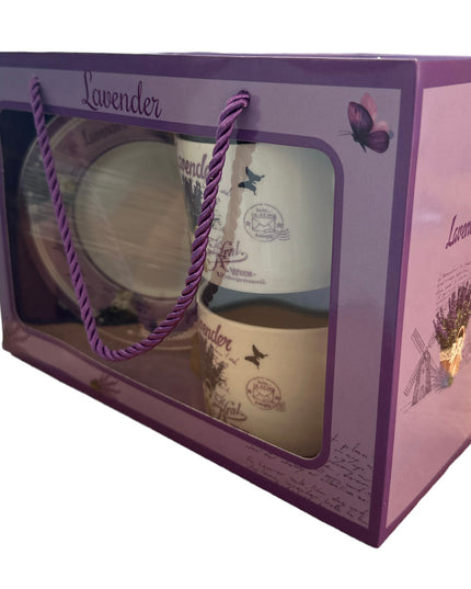 Set cadou 2 căni cu farfurie și linguriță HM16