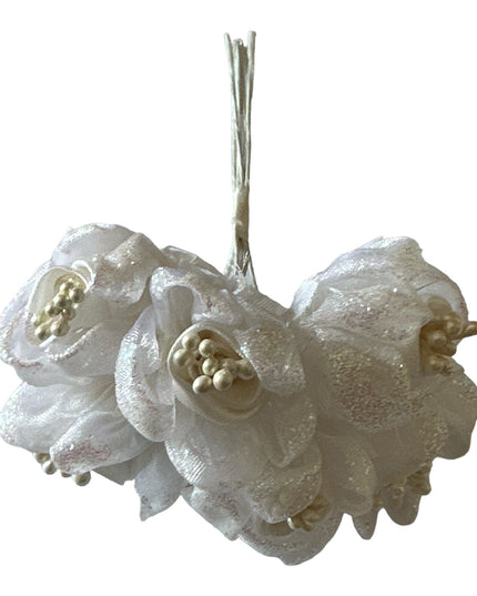 Cocardă trandafiri 6 fire 14cm