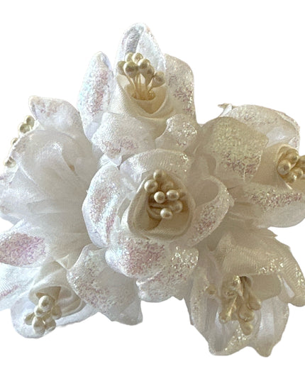 Cocardă trandafiri 6 fire 14cm