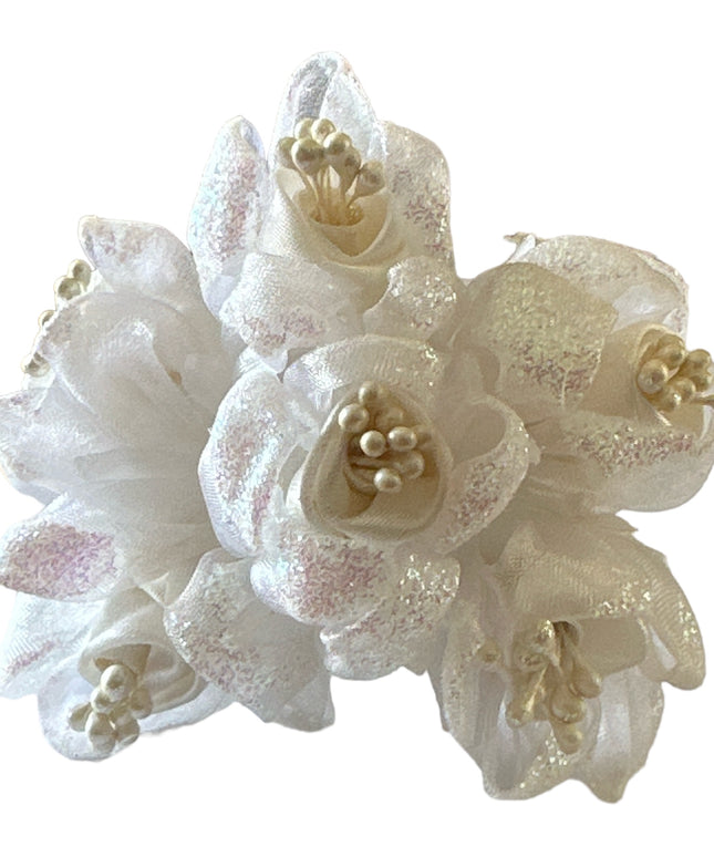 Cocardă trandafiri 6 fire 14cm