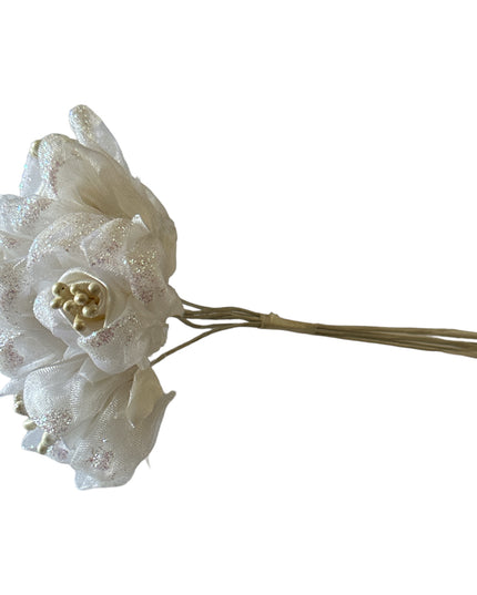 Cocardă trandafiri 6 fire 14cm