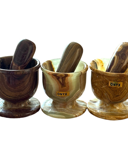 Mojar cu pistil din ONIX , 7,5cm x 7,5cm