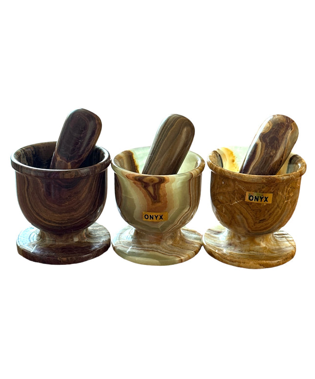 Mojar cu pistil din ONIX , 7,5cm x 7,5cm