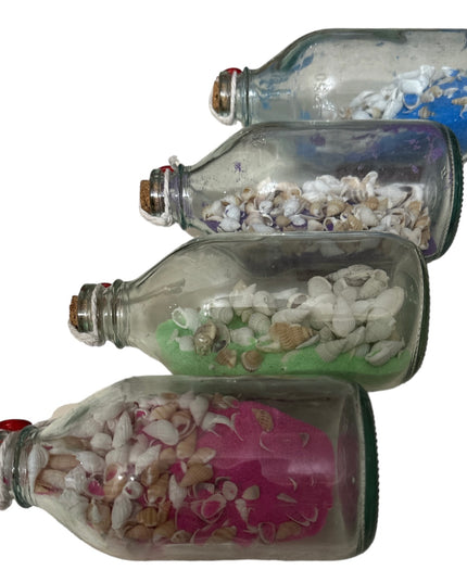 Sticlă cu nisip și scoici 15cm