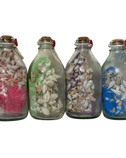 Sticlă cu nisip și scoici 15cm