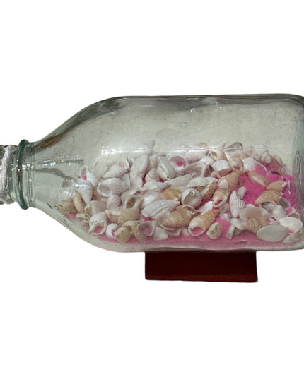 Sticlă cu nisip și scoici 15cm