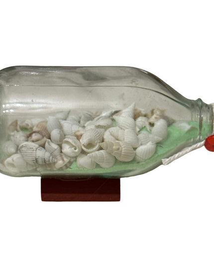 Sticlă cu nisip și scoici 15cm