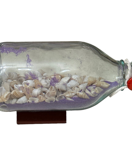 Sticlă cu nisip și scoici 15cm