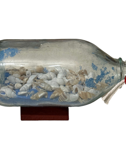 Sticlă cu nisip și scoici 15cm