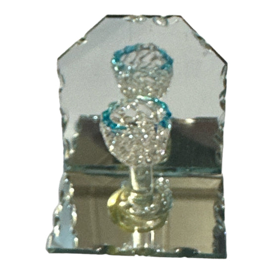 Figurină din sticlă cu oglindă 6cm