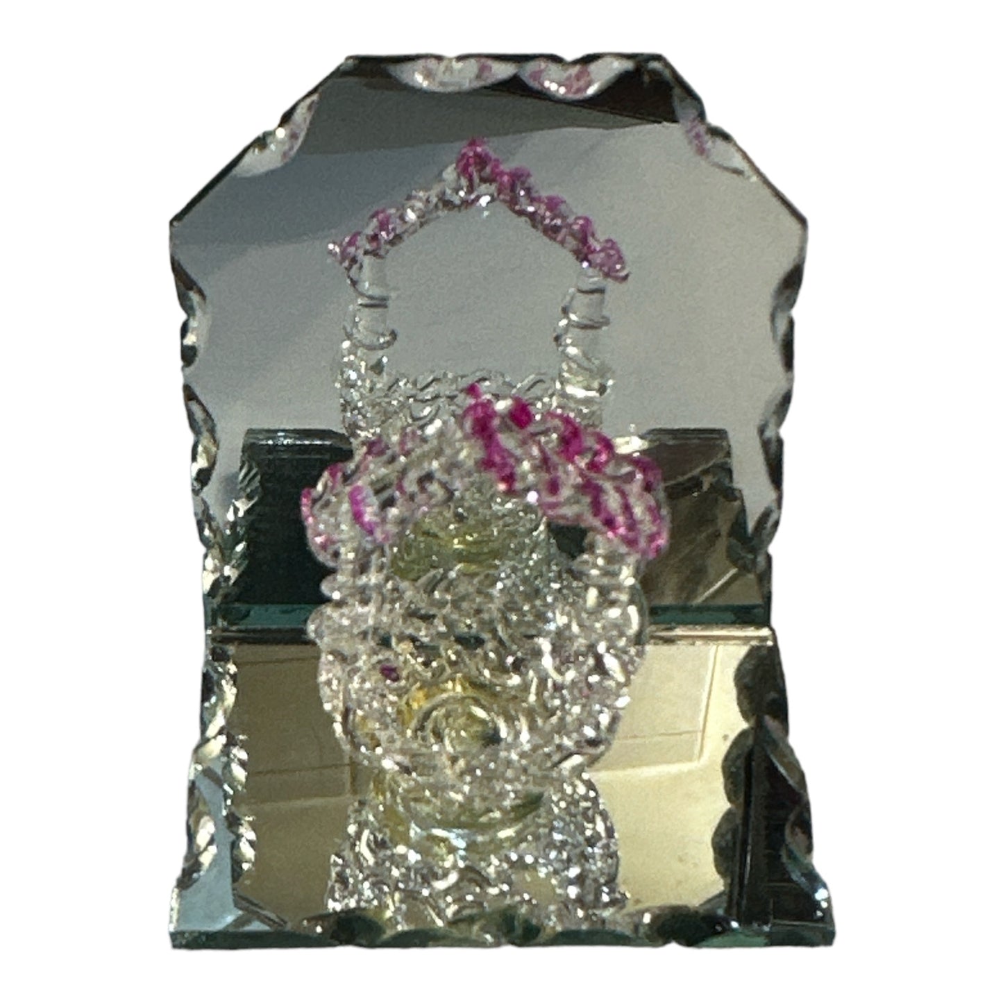Figurină din sticlă cu oglindă 6cm