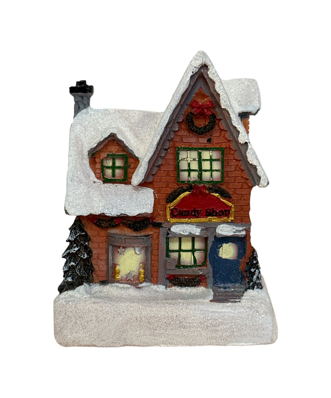 Căsuță cu lumini Candy Shop 10cm 902-11